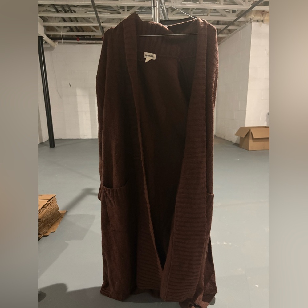 Open Edit Long Sleeve Cardigan Duster Size Small